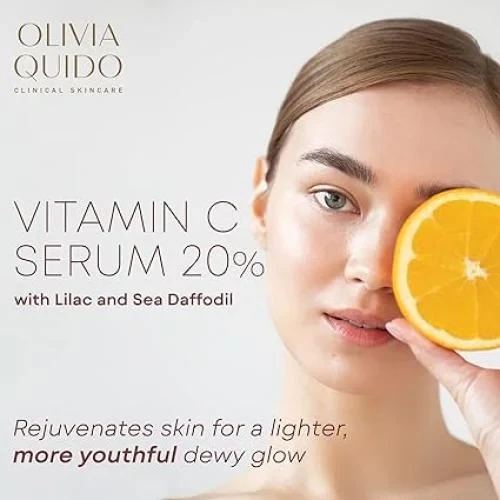 OLIVIA QUIDO Skincare Vitamin C Serum 20% with Lilac & Sea Daffodil 3.6oz | Hydrating, Skin-Brightening, & Anti-Aging | Vitamin C & Hyaluronic Acid Serum for the Face with Natural Botanicals Visit the